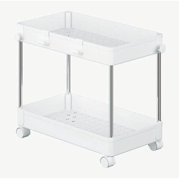 ●組立て簡単。リビング・キッチン・トイレ・バスルーム等、使い場所を選ばない多段カート です●トレー底のプラス型デザイン穴で、通気性も抜群●トレーにはパーツを差し込む溝付き。差し込みパーツは、フック付とフック無しが付属しているのでお好みで選択...