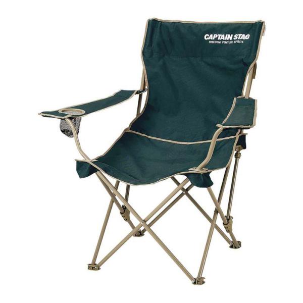 他サイト： キャプテンスタッグ CS リクライニングラウンジチェア グリーン M-3885の商品画像