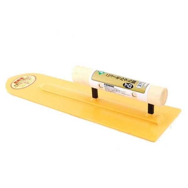 緑長 ３７０ＭＭ【用途】モルタル、コンクリート、土壁塗り作業。【機能・特徴】塗仕上がりは、裏面の点線溝が中心より左右に使用中引掛るよう製作していますので、塗表面の凹凸むらが取れ、平面塗が簡単に出来ます。【仕様】●サイズ：370mm。【材質】...