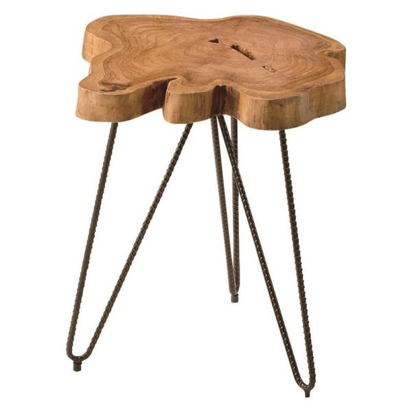 天然木 スチール ラッカー塗装【サイズ】 約W40×D40×H45【重量】 5kg【静加重】 5kg【製造国】 インドネシア【組み立てタイプ】 完成品【注意】 当商品は天然素材の為、製品には個体差がございます（形状等のご指定はお承りすること...