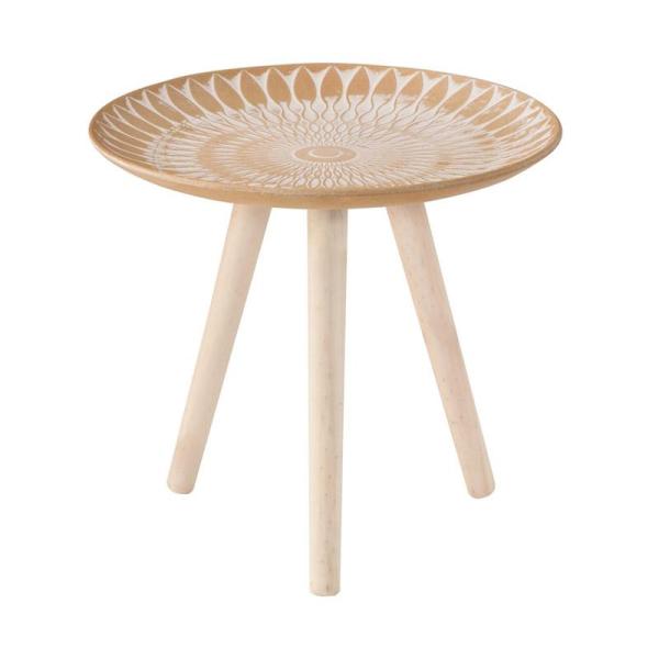 モロッコ風の模様が美しいトレーテーブル。用途に合わせて様々なシーンで使えます。繊維板 天然木(パイン材) ラッカー塗装【サイズ】 φ40×H37【重量】 1.5kg【静加重】 3kg【製造国】 中国【組み立てタイプ】 ねじ込み【組立に必要な...