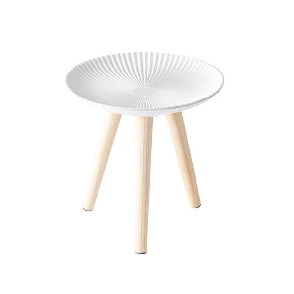 天板の模様が美しいトレーテーブル。サイドテーブルや小物置きなど、さまざまなシーンで使えます。繊維板 天然木(パイン) ラッカー塗装【サイズ】 φ29.5×H29.5【重量】 1kg【製造国】 中国【組み立てタイプ】 ねじ込み【注意】 当商品...