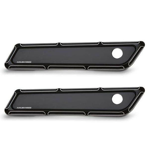 アレンネス 03-585 サドルバッグ・ラッチ・カバー Beveled ブラック