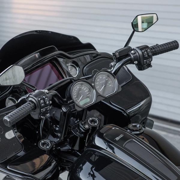 ブラック マウントレール 約20cm ボルト式 MX ハンドルバー (ブラック) Arlen Ness : HD-PARTS ハーレーパーツ