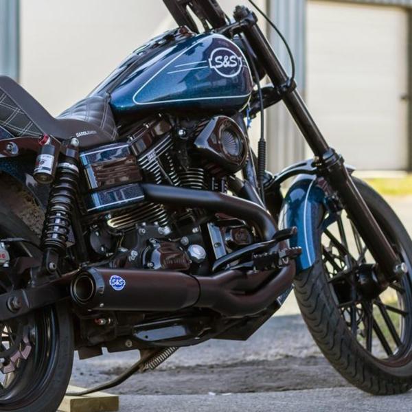 S&S Qualifier 2-1 フルエキゾーストマフラー (ブラック) 2006〜2007