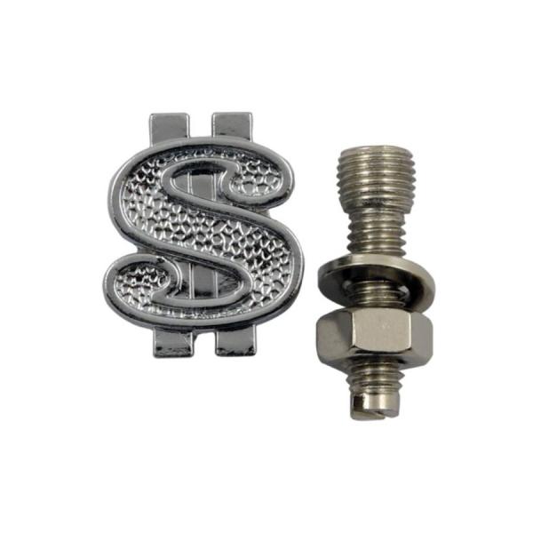【商品説明】カスタムナンバーボルトセットです。USドルデザイン。2個セット【デザイン】USドル【カラー】シルバー【メーカー】TRIK TOPZ（トリックトップズ）【商品番号】555951