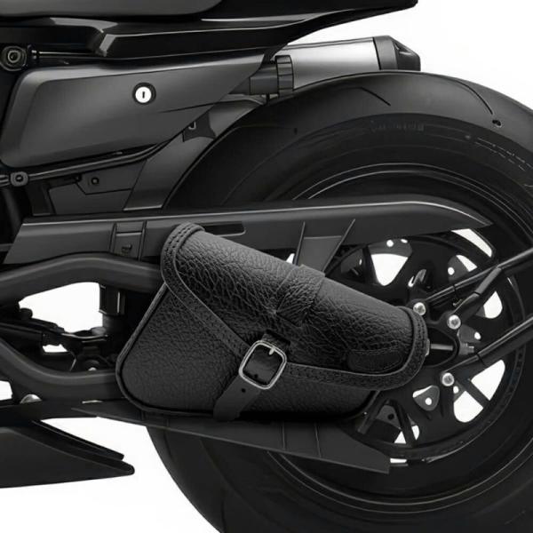 エンズクオイオ Fusion レザーサドルバッグ 3.5L (リンクルレザー) スポーツスターS