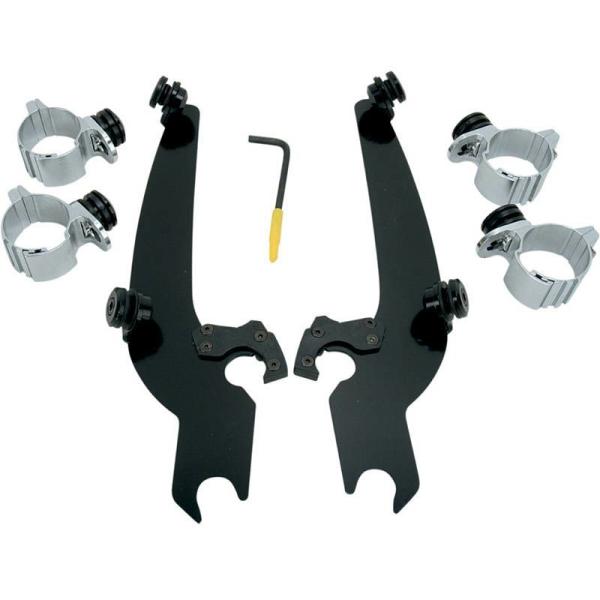 メンフィスシェード MEB8919 スポーツシールド用 デタッチャブルマウントキット ブラック FXD、スポーツスター、FXR、ストリート