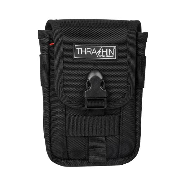 【商品説明】Thrashin(スラッシン)のサドルバッグに取り付けるポーチです。裏面のベルトで留めるだけなので、他にも色々な箇所に取り付け可能です。小物を入れるのに丁度良いです。※写真6枚目は装着例です。【サイズ】H：7インチ（約17.8c...