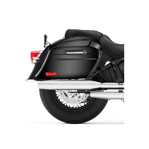 ファットボーイ用ハードサドルバッグ Stallion グロスブラック Viking