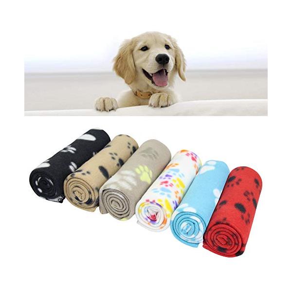 Ak Kyc 6枚セット ペット用ブランケット 薄手 犬猫用毛布 肉球パータン 四季適用 60x70cm 小型犬猫適用 Fakfakkab Go Id