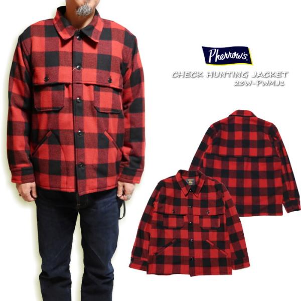 フェローズ ウールチェック レザー ジャケット サイズL head-lock_23w-pwmj1