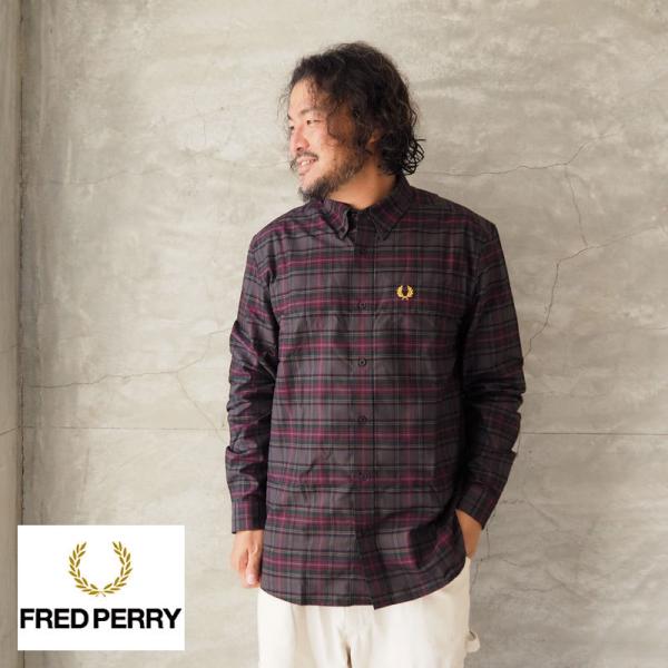 フレッドペリー シャツ FRED PERRY タータン チェックシャツ Tonal