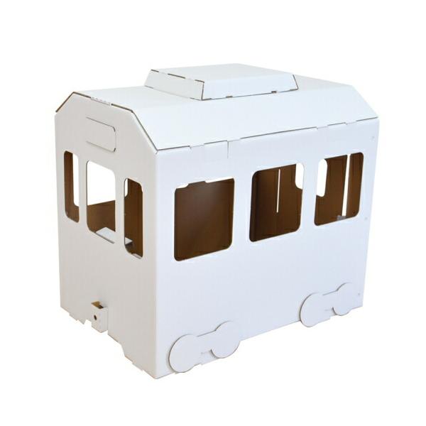 ノリやハサミを使わず、組み立てることができるダンボールの工作キット！人にも環境にもやさしい段ボール素材！自由にお絵描きができる！子供が入って遊ぶのにちょうどいいサイズ♪