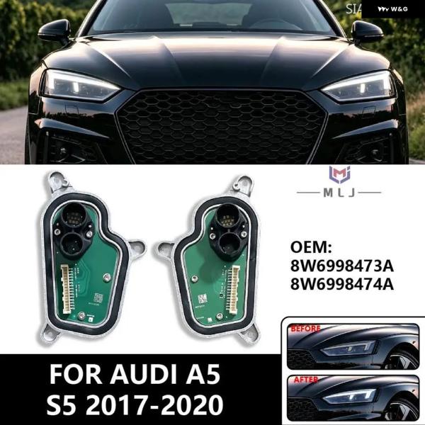 並行輸入品 アウディ A5 S5 エンジェルアイ ヘッドライト LED デイタイム ランニングライト DRL モジュール 8W6998473A 8W699847