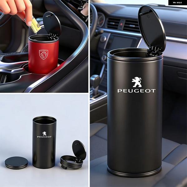 並行輸入品 プジョー 車用 ゴミ箱 車用 オーガナイザー 収納 アクセサリー/車用キー ホルダー 206 307 308 3008 207 2008 408 4