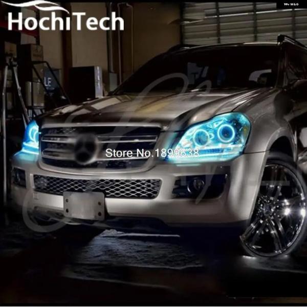 並行輸入品 メルセデス ベンツ X164 GL クラス GL450用 RGB LED ヘッドライト エンジェルアイ キット カー 2007年〜2012年モデル