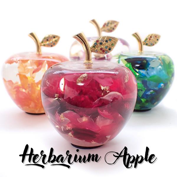 グリーンアップルりんごの置き物固まるハーバリウム