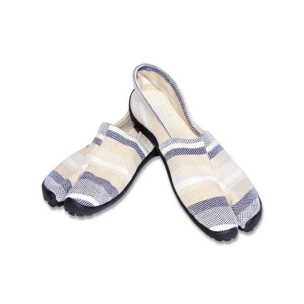 アーシングTABI　足袋　ブルーストライプ　アーシングジャパン