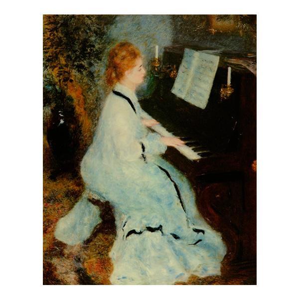 プリハード ピエール・オーギュスト・ルノワール ピアノを弾く若い女 P10号 額縁D 5359