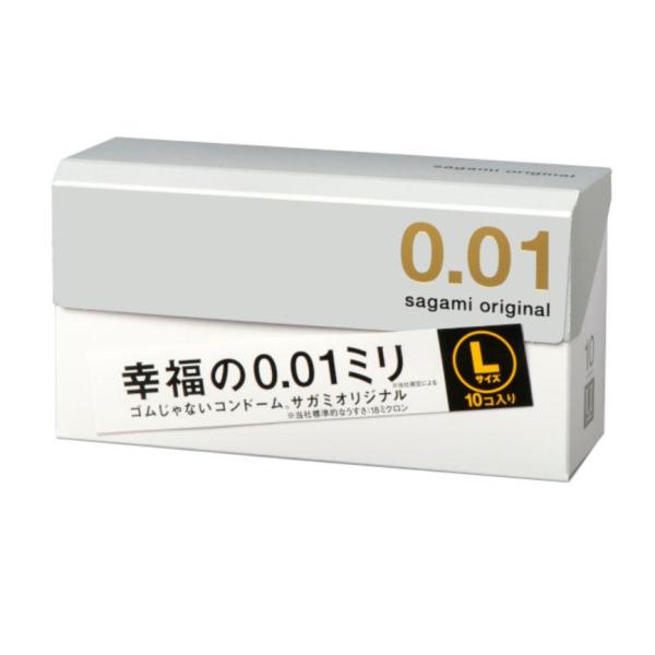 送料無料　定形外郵便発送　ポスト投函になります●ポリウレタン製コンドーム●薄さ0.01mm、無臭、強度があって、滑らかで熱伝導性が高い。●Lサイズの直径38mm、長さ190mm。【販売名】サガミ オリジナル Lサイズ【使用方法】・開封上面(...