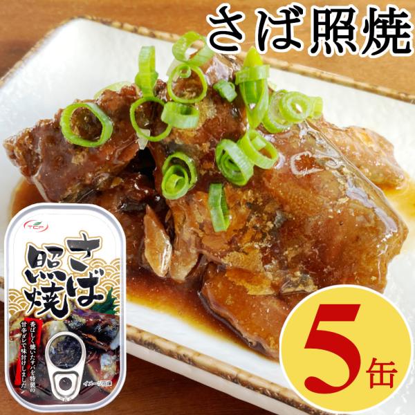鯖缶 照り焼き100gx5缶 サバ 缶詰 さば缶 照焼 おつまみ アテ 酒の肴