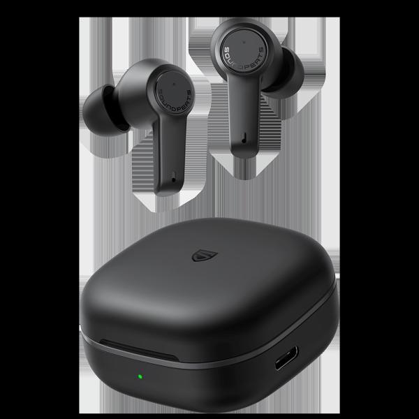 ワイヤレスイヤホン SOUNDPEATS T3 ノイズキャンセリング 外音取り込み Bluetooth5.2 IPX4防水 最大16.5時間再生 サウンドピーツ ブラック