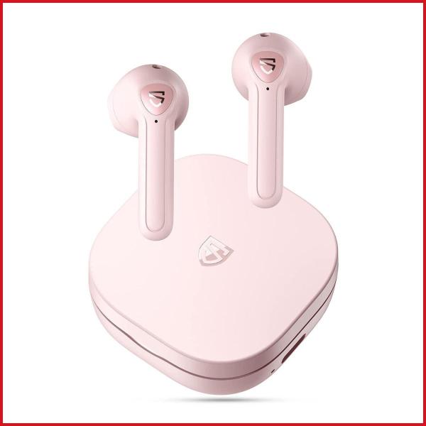 ワイヤレスイヤホン 正規仕入れ SOUNDPEATS TrueAir2 Bluetooth5.2 QCC3040チップセット搭載 高音質 低遅延 インナーイヤー型 Type-C充電 (ピンク)