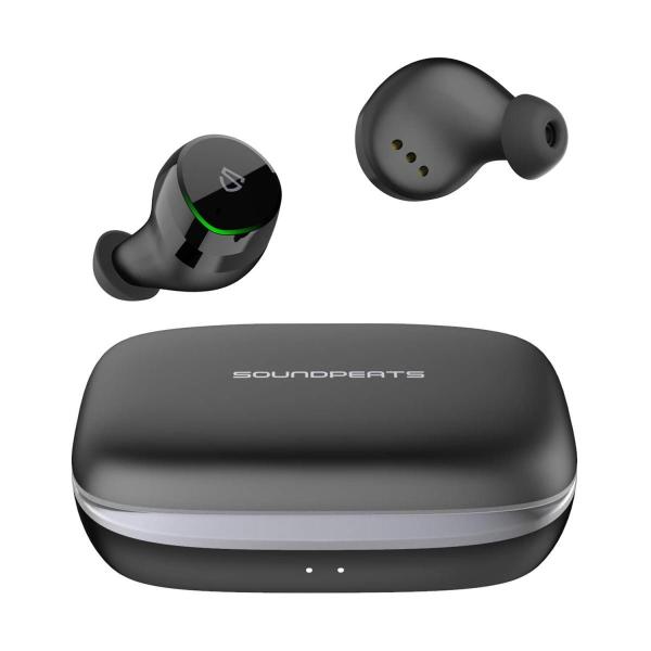 訳アリ ワイヤレスイヤホン アウトレット SoundPEATS(サウンドピーツ) Bluetoothイヤホン TrueShift TypeC&amp;無線充電IPX7完全防水 (ブラック)