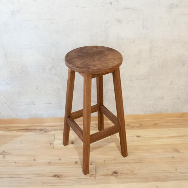 ハイスツール 木製 北欧 ウォルナット材 オーク材 おしゃれ 高さ62cm 丸椅子 カウンターチェア 無垢材 Heart Box 通販 Yahoo ショッピング