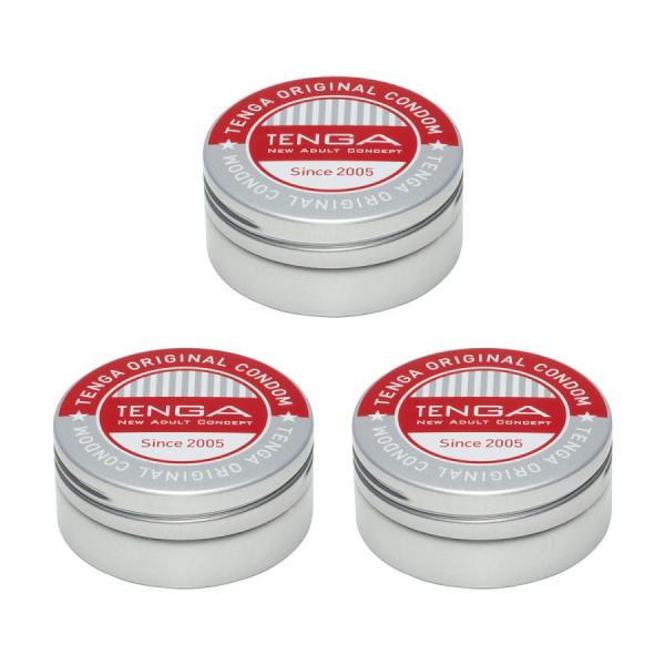 コンドーム まとめ買いセット TENGA CONDOM テンガ コンドーム ケース 付 6個入 × 3缶 アルミ缶 てんが オススメ コンドーム こんどーむ スキン 避妊具 MB-A