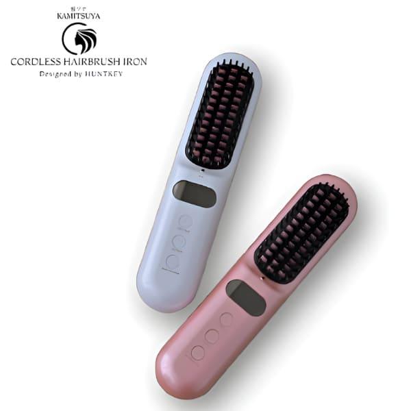 HUNTKEY 髪ツヤ コードレスブラシアイロン ヘアアイロン ハントキー
