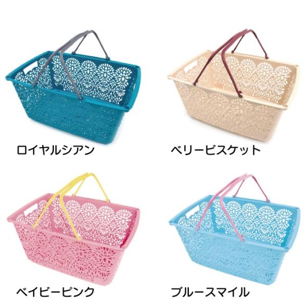 マハロバスケット マハロ バスケット ＭＡＨＡＬＯ カラフル 南国の花 モチーフ アンティーク レース模様 型抜き