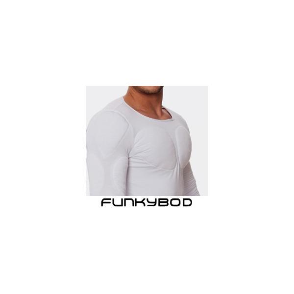Funkybod ファンキーボッド Tシャツ 半袖 パッド内蔵アンダーシャツ シャツ パッド内蔵 アンダーシャツ 男性 メンズ コンプレックス 体型 グッズ おすすめ 人気 Funkybod ファンキーボッド Tシャツ 半袖 パッド内蔵アンダーシャツ