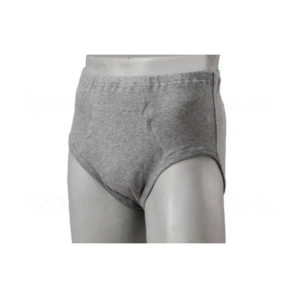 ブリーフ50 グレー S-LL 尿漏れパンツ 失禁パンツ セット 男性用 メンズ用 失禁用パンツ 尿もれ 尿漏れ 対策 パンツ 尿失禁 横モレ防止