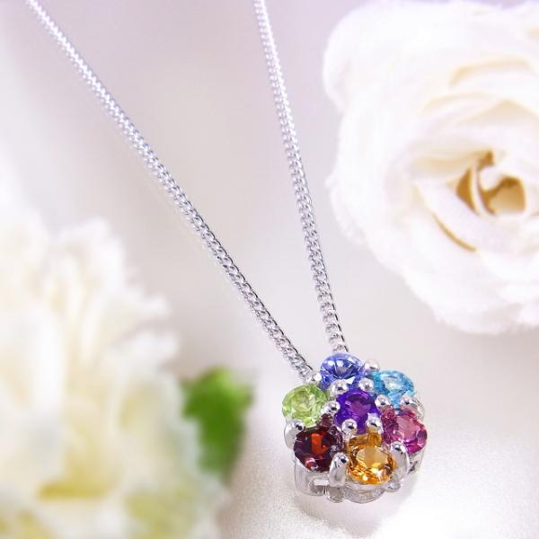 アミュレット フラワーネックレス ID215 ネックレス ペンダント レディース フラワー 花 フラワージュエリー 幸せ 幸福 可愛い