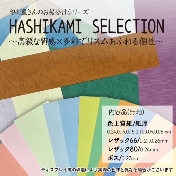HASHIKAMI SELECTION 端紙 エンボス紙×色上質紙 詰め合わせ アソート