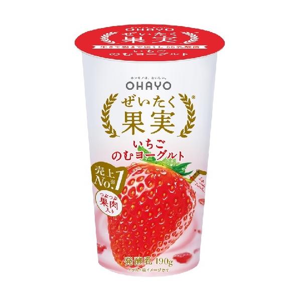 ◆賞味期限：12日間前後（当店発送日より）◆要冷蔵10℃以下で保存　フルーツのぜいたく感を実感できるのむヨーグルトです。甘酸っぱいいちごの風味とつぶつぶとした果肉感を実感いただけます。素材のおいしさを逃さない加工方法で“フルーツのおいしさ”...