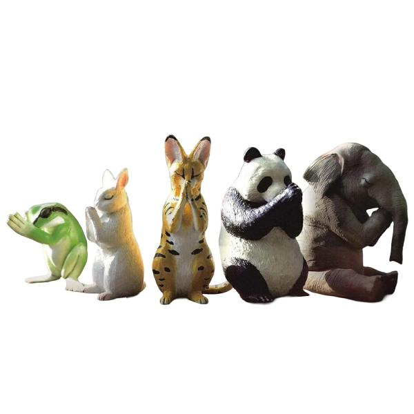 「商品情報」「主な仕様」内容 1. ゾウ 2. パンダ 3. アマガエル 4. 白うさぎ 5. サーバルキャット