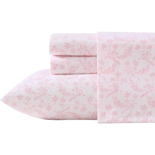 【スタンダード】 Laura Ashley ローラ アシュレイ Antoinette Pink シーツ・セット （ピンク） フラットシーツ1枚＆ボックスシーツ１枚＆枕カバー1枚 寝具