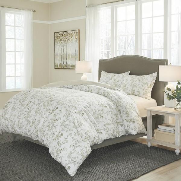 【美品】ローラアシュレイ シングルサイズ 掛け布団カバー グリーン系 LAURA ASHLEY（ローラアシュレイ） 【クイーン】 ローラ アシュレイ