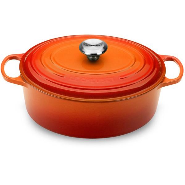 Le Creuset ル・クルーゼ 23cm ココット・オーバル (オレンジ） 2.75QT