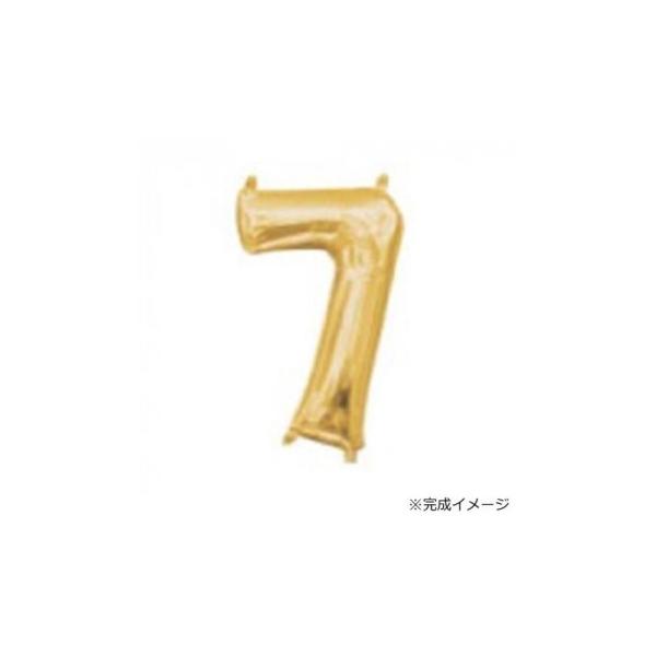 アナグラム社製　エアフィルバルーン　完成時高さ:約35cm　ゴールド ナンバー7 A33089