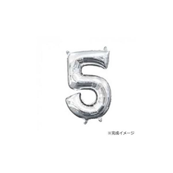アナグラム社製　エアフィルバルーン　完成時高さ:約35cm　シルバー ナンバー5 A33084