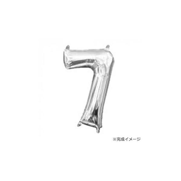 アナグラム社製　エアフィルバルーン　完成時高さ:約35cm　シルバー ナンバー7 A33088