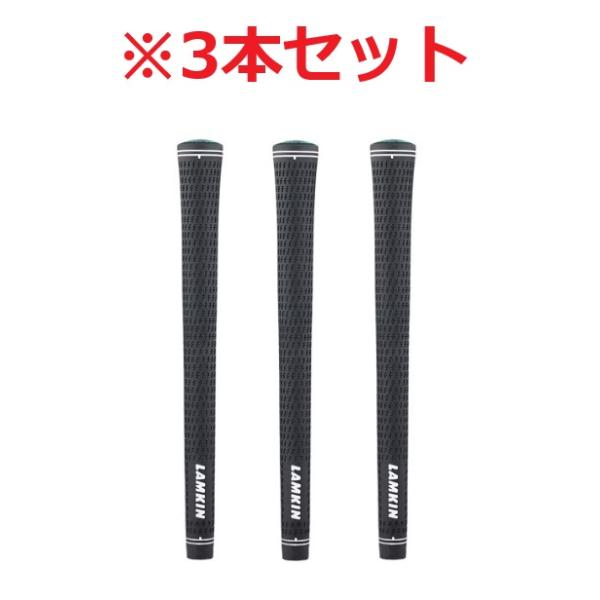 【3本セット】LAMKIN(ラムキン)クロスライン ラバー グリップ M60 ブラック ゴルフグリップ ウッド アイアン用