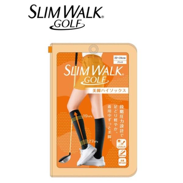SLIMWALK GOLF スリムウォーク ゴルフ 美脚ハイソックス レディース 着