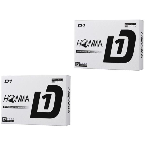 【2ダース】ホンマゴルフ ボール  D1 ホワイト HONMA(本間)