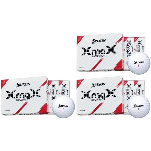 新品 スリクソン SRIXON XmaX ゴルフボール 3ダース ホワイト SRIXON ダンロップ スリクソン XmaX スリクソンエックスマックス