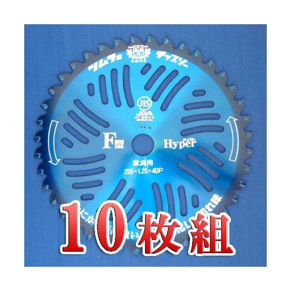 ツムラ □ツムラ 刈払機用チップソー F型ハイパー 255mm 40P 草刈10枚